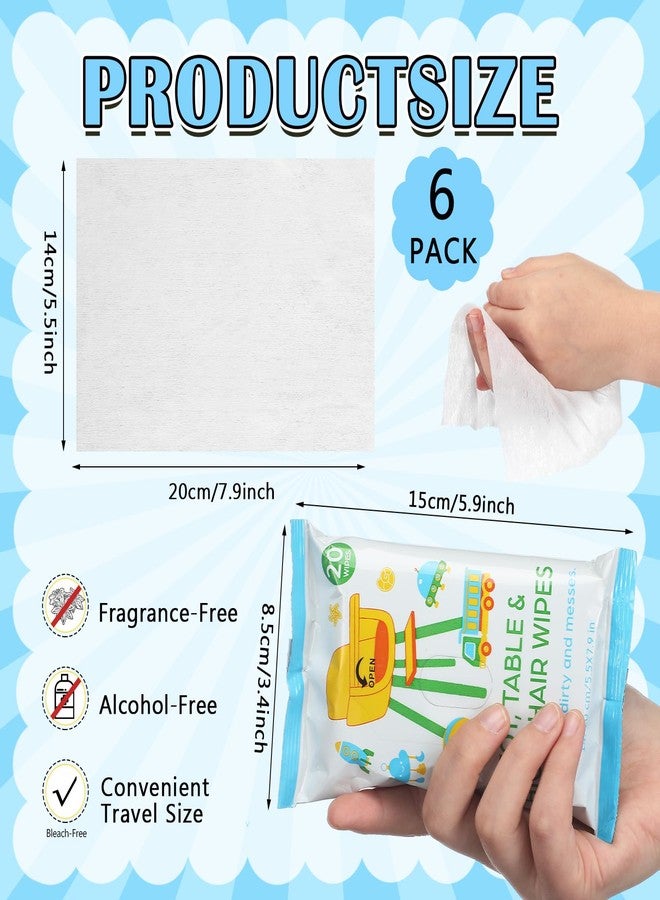 Swiffen 6 Pack 120 Counts Toy Table and Highchair Wet Wipes No Irritant Multipurpose Gentle Travel Size Toy Cleaner Resealable All Purpose Cleaning Tissue - Image 2